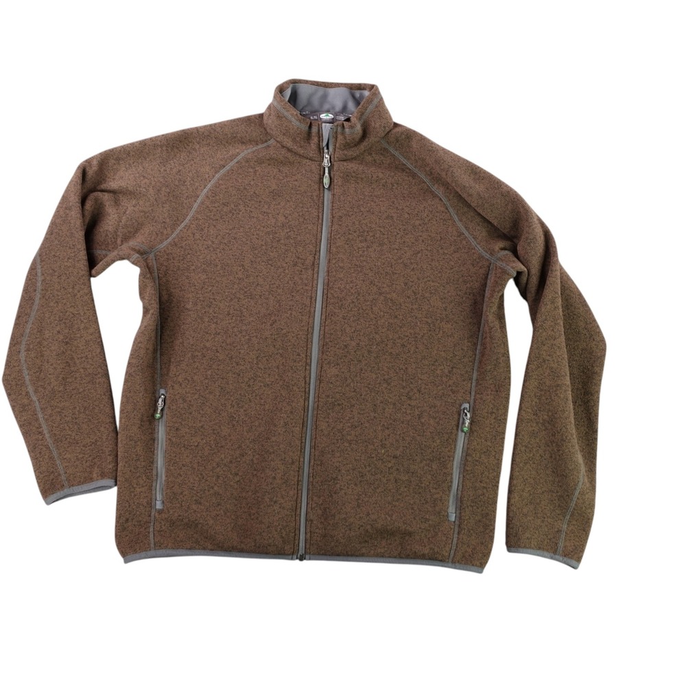 Arborwear Full Zip Jacket Mens XL Brown Heathered Fleece Lined Mock Neck 10932